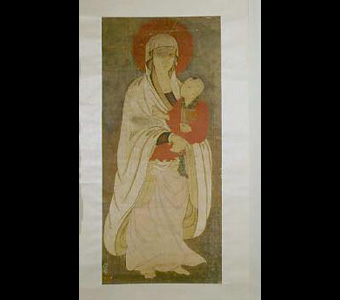 Christian Madonna and child painting. Shaanxi, China.Credit Information: © The Field MuseumID# A113717c Photographer: Michael Tropea
