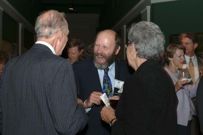 Bill enjoys a laugh with two guests at the Founders' Council Award of Merit event in September of 2004. Field Museum photo by Joe Byrnes. GN90705_037d