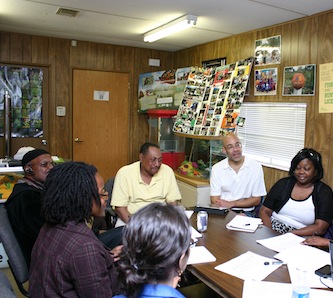 Community group meeting at the Eden Place
