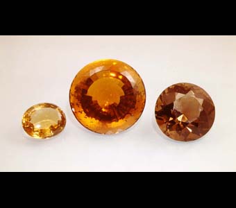 Topazes (smoky topaz), 3 gems shown.
Credit Information: © 1987 The Field MuseumNeg. # GEO85055cPhotographer: Ron Testa