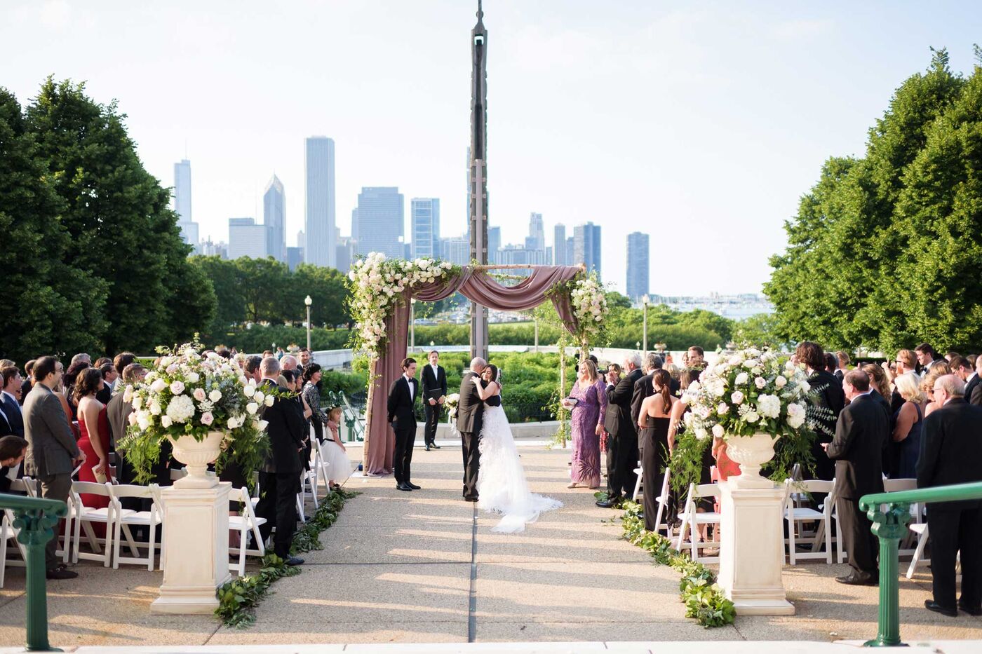 Museum Campus offers panoramic views of the Chicago skyline and Lake Michigan for your ceremony, al fresco cocktails, and unforgettable photos.