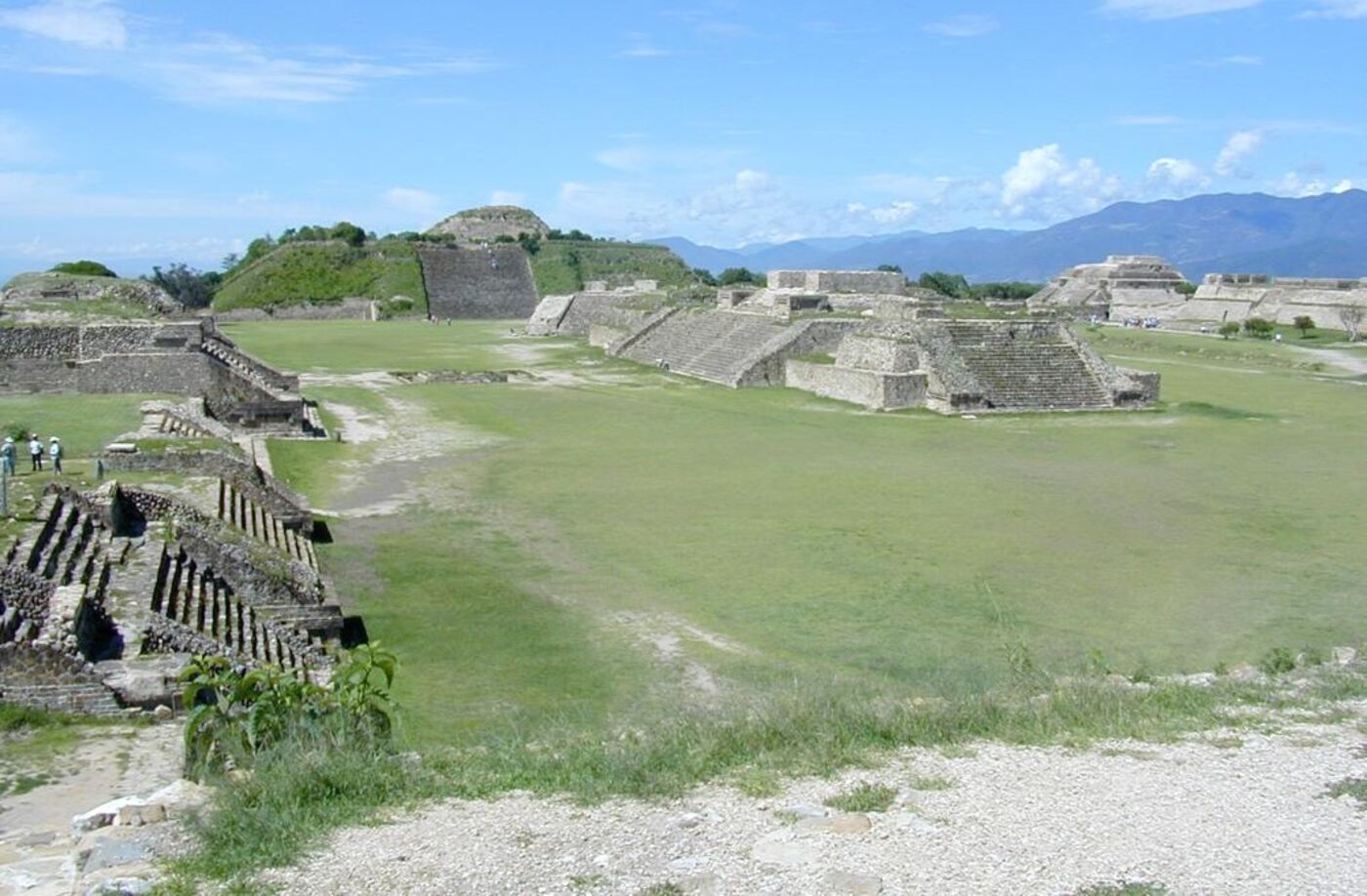 The main plaza at Monte Albán.