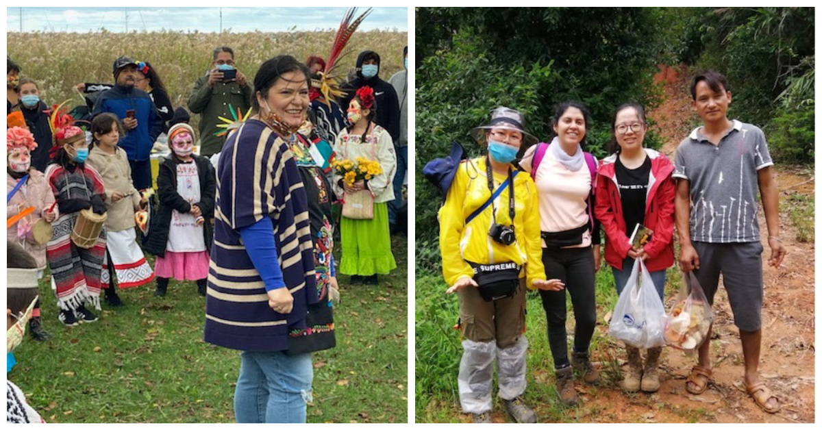 Left: Lorena Lopez is a Senior Community Engagement Specialist for the Keller Science Action Center at the Field © Field Museum Right: Mariana Herrera (second from the left) is a Scientific Affiliate at the Field Museum whose research focuses on the diversity and systematics of macrofungi.