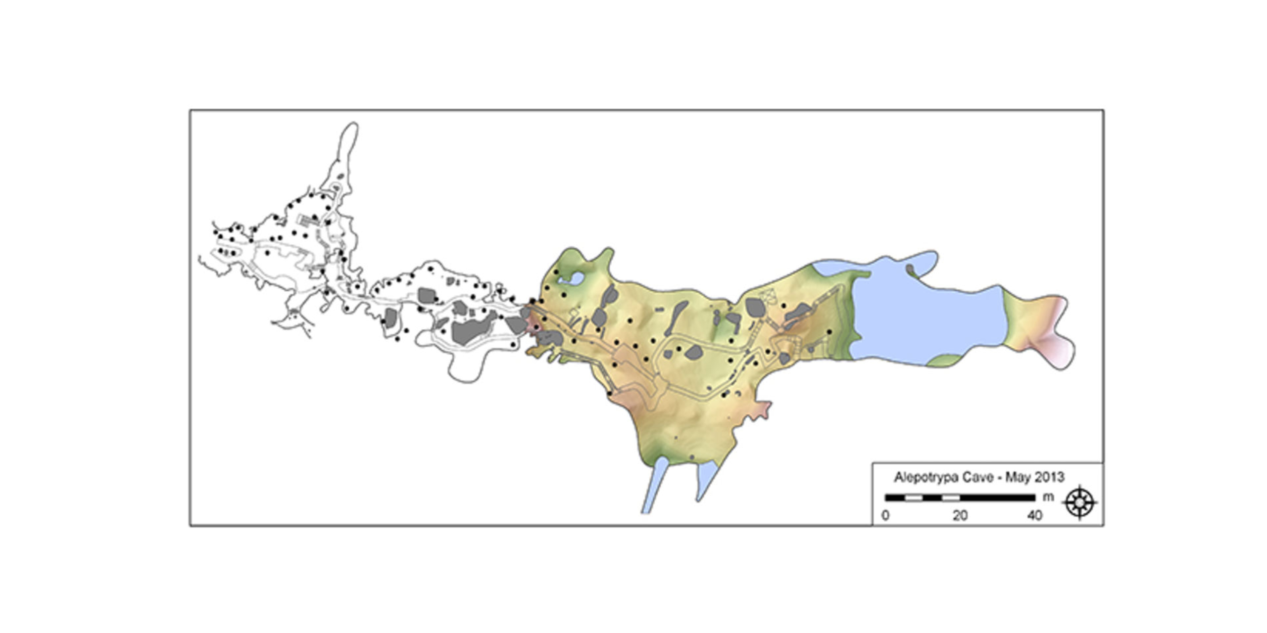 map with alepotrypa cave