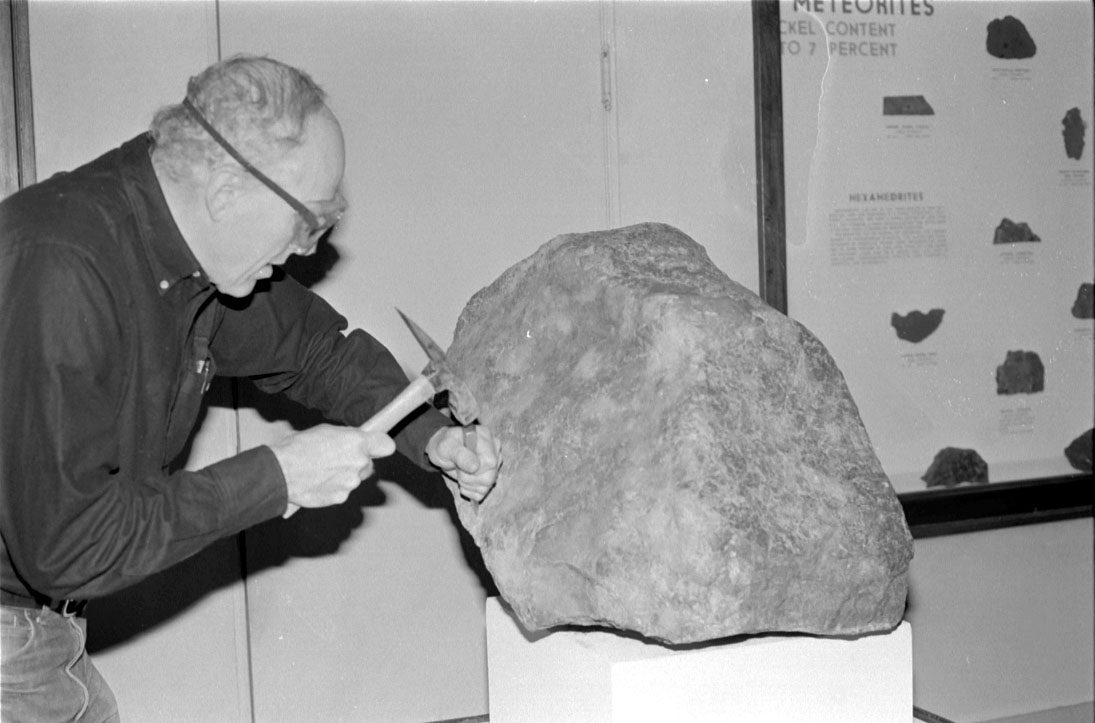 Geology Hall 35 Unidentified Meteorite with Dr. Edward J. Olsen Curator of Mineralogy