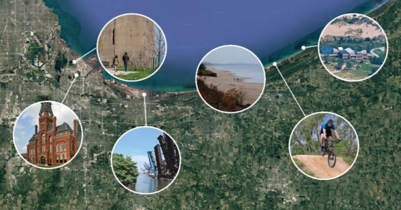 This is a map graphic with callouts highlighting specific locations