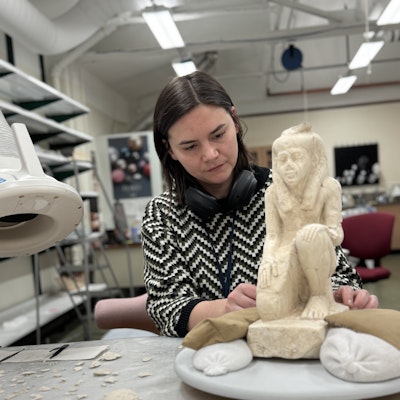 Schmidt in Conservation Lab