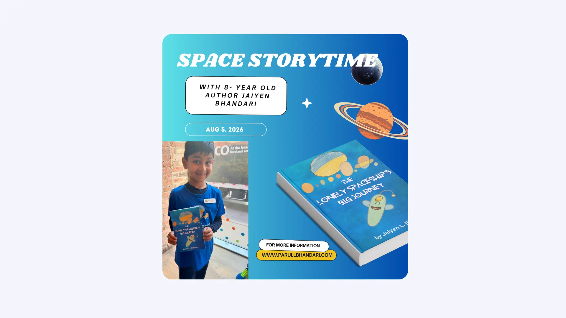 PlayLab PlayDate: Space Storytime with Local Youth Author Jaiyen Bhandari