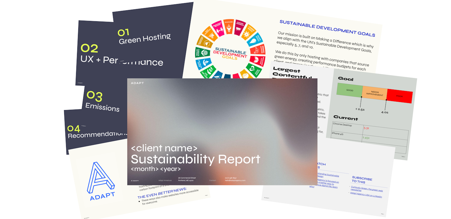select pages from our developing SDG initiative