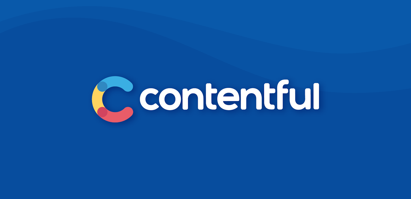 Contentful logo on a blue background