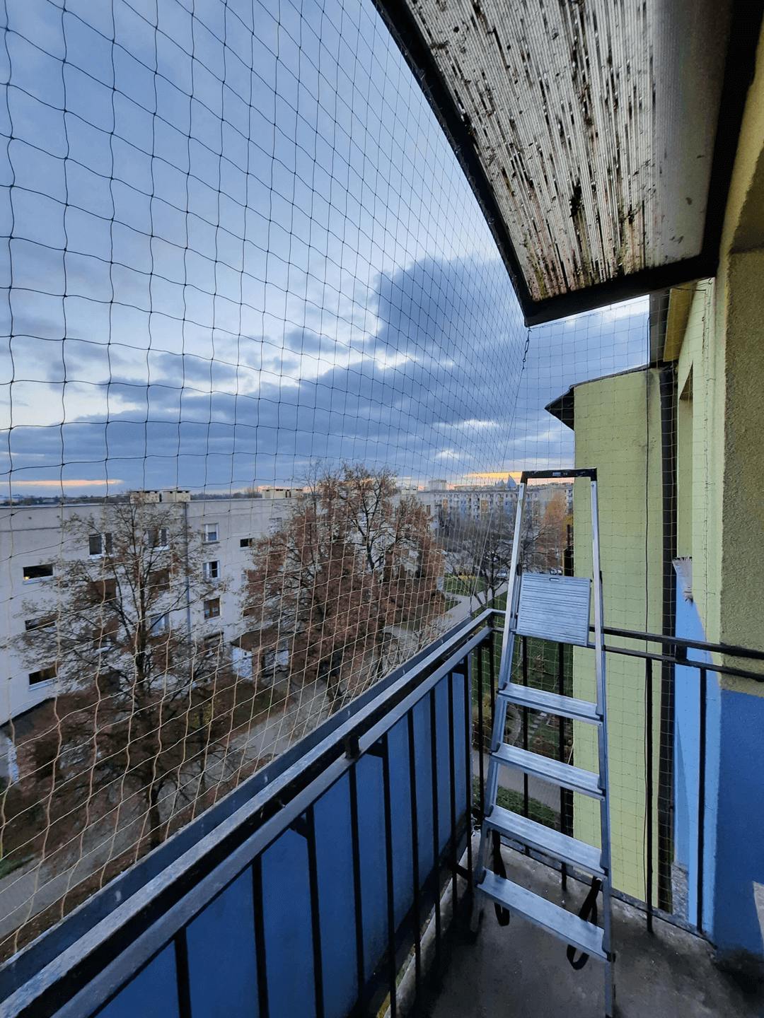 Siatka ochronna na balkon dla kota