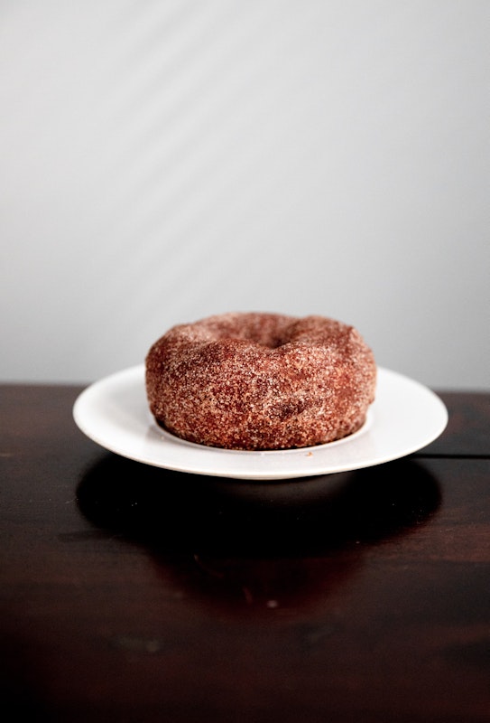 Cinnamon sugar donut on a plate