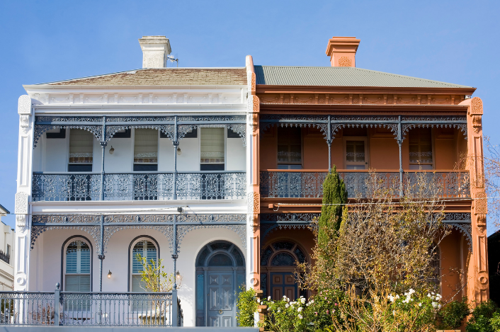 two australian terrace houses