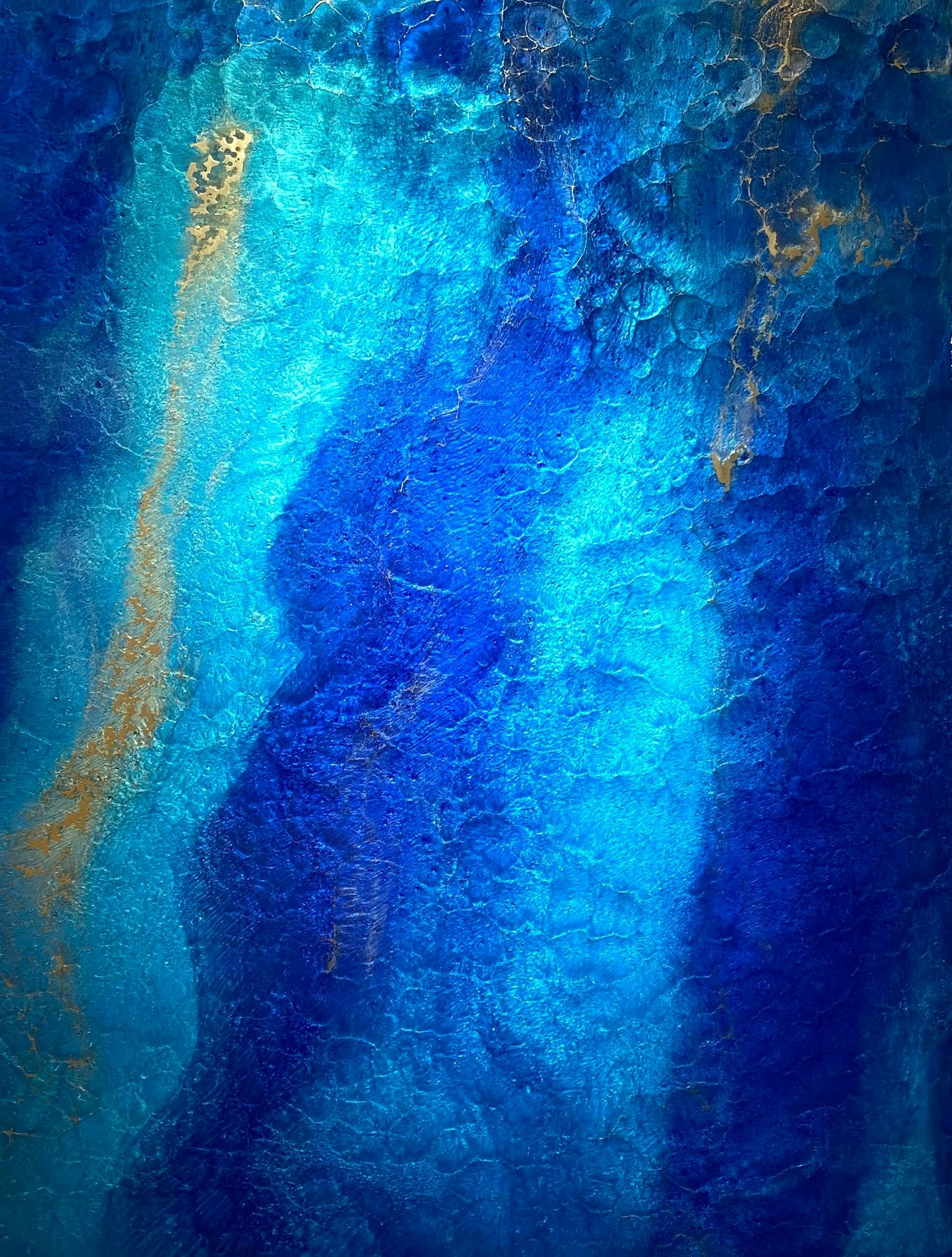 Abstract blue painting