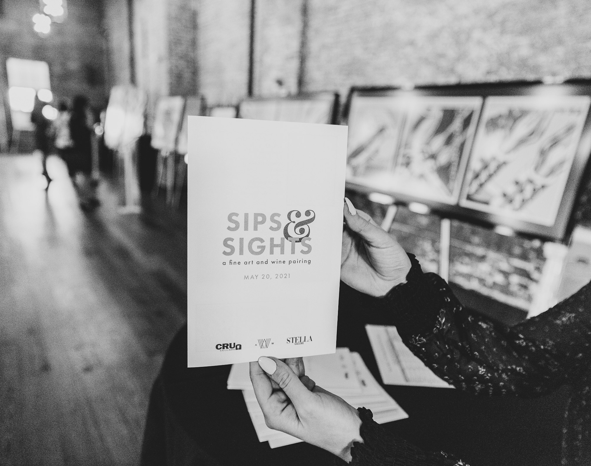 sips and sights black and white