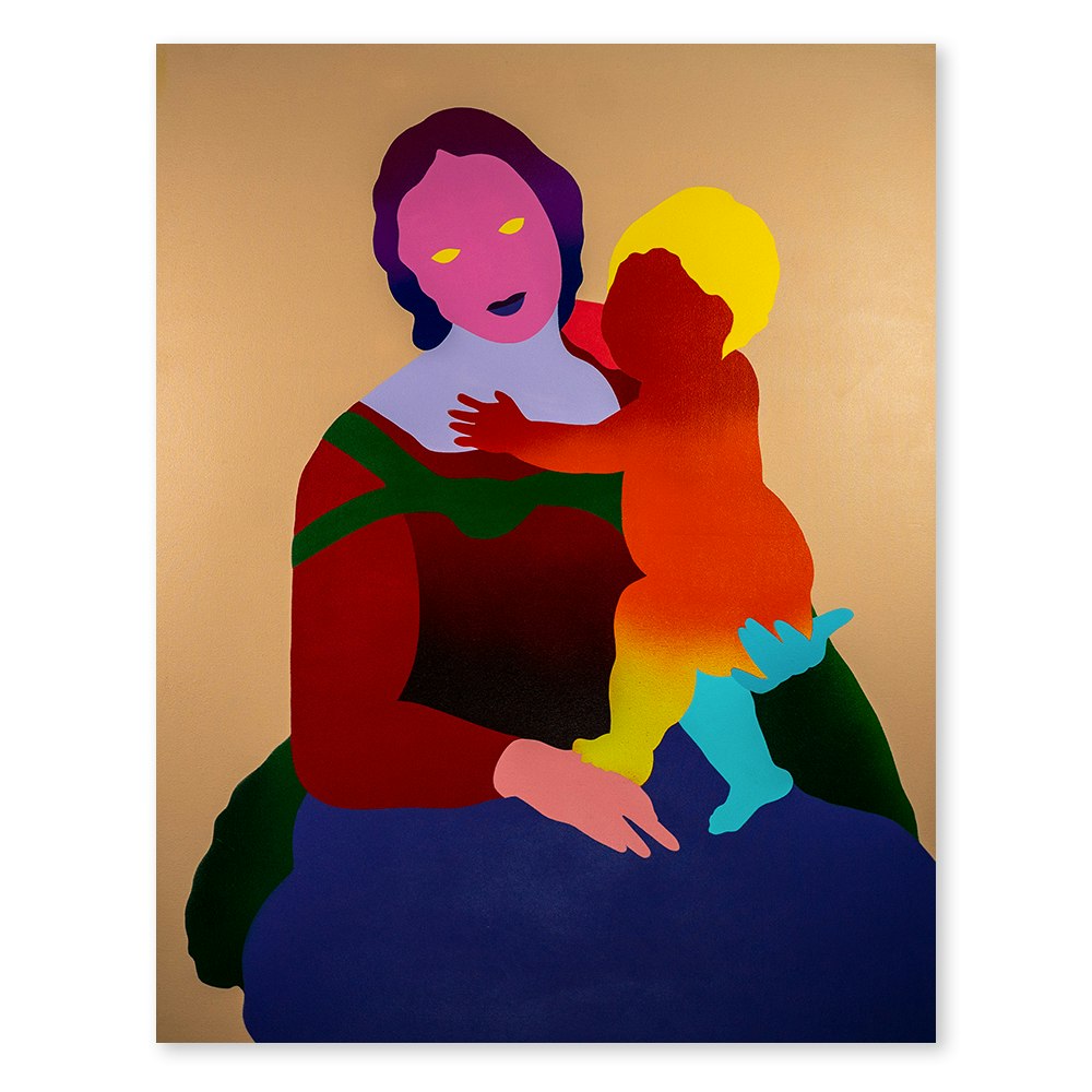 madonna and child multi colored