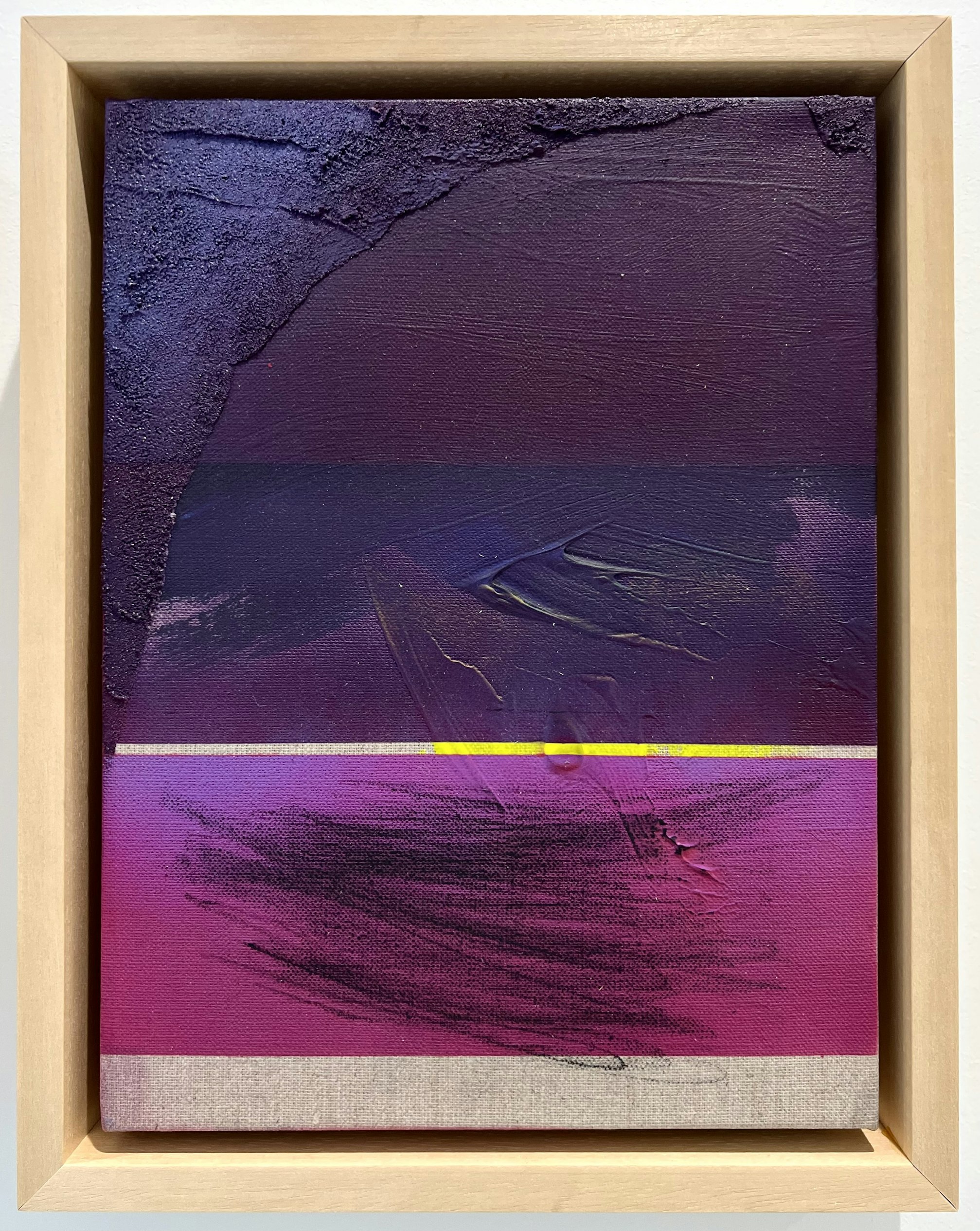 Pink under purple texture with yellow equator line