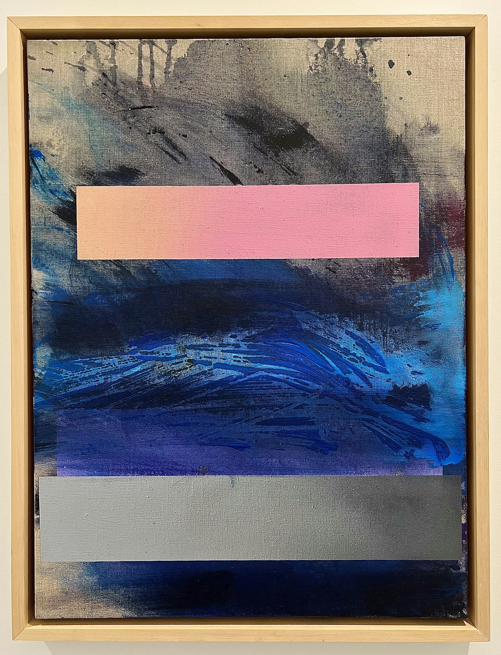 pink and grey rectangles over blue abstract