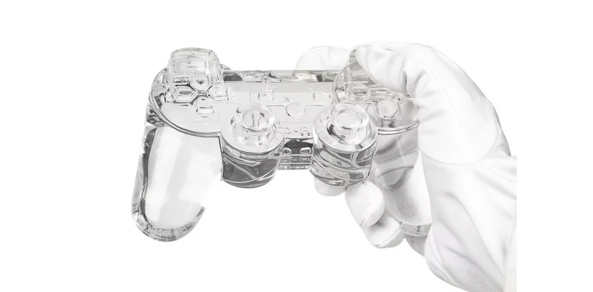 Clear Playstation Controller Sculpture