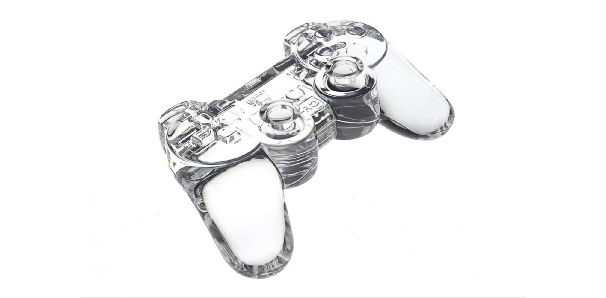 Clear Playstation Controller Sculpture