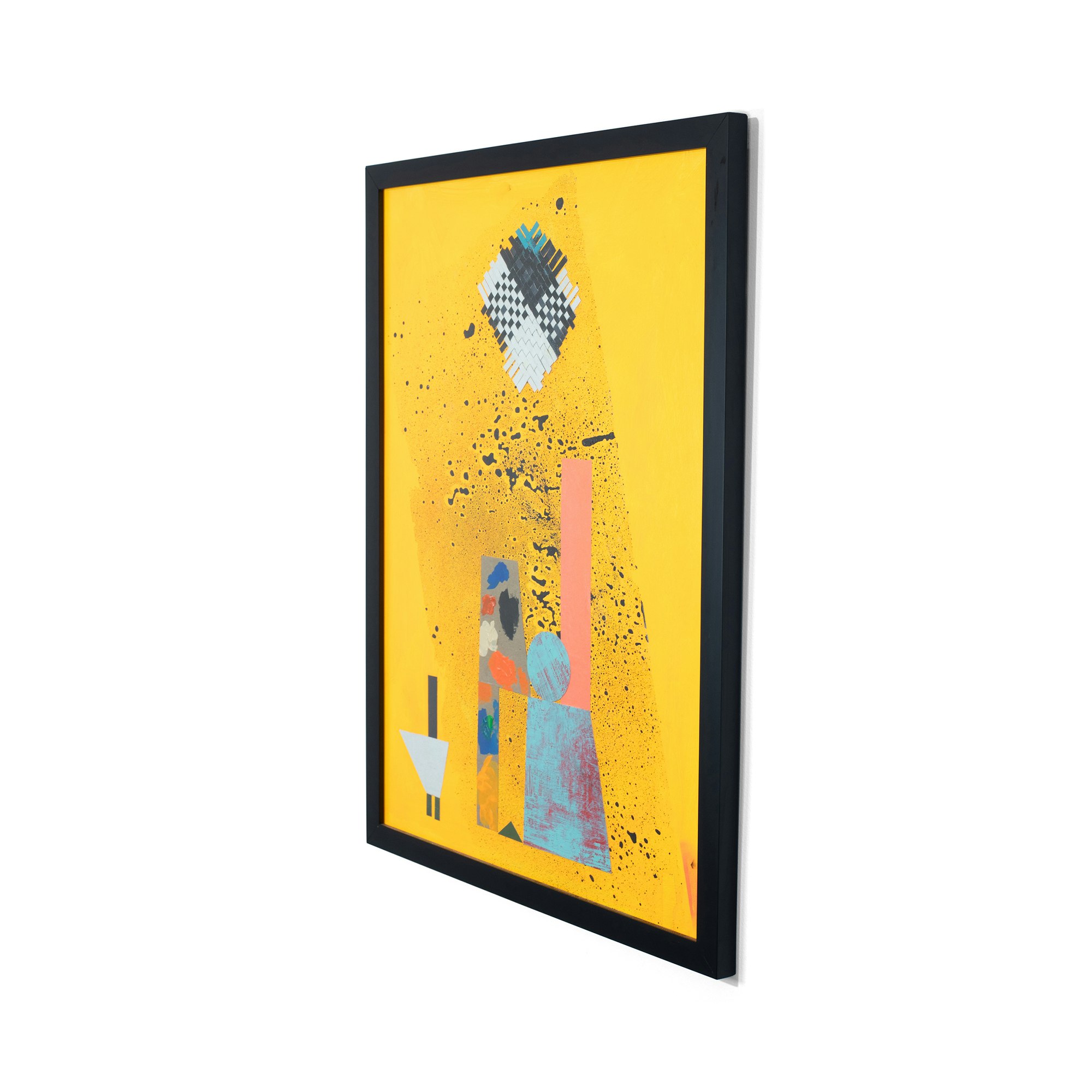 Yellow graphic collage