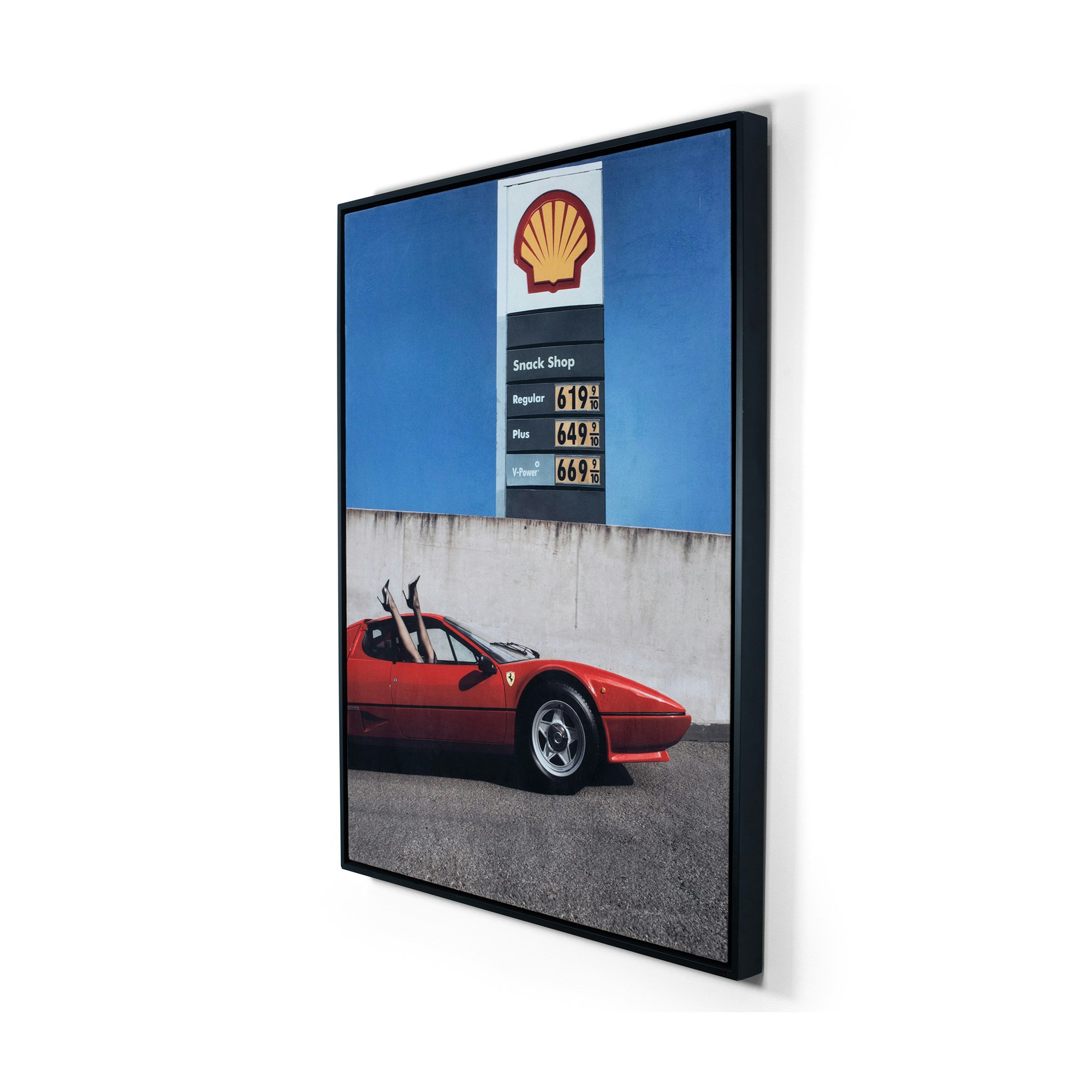 gas sign and ferrari