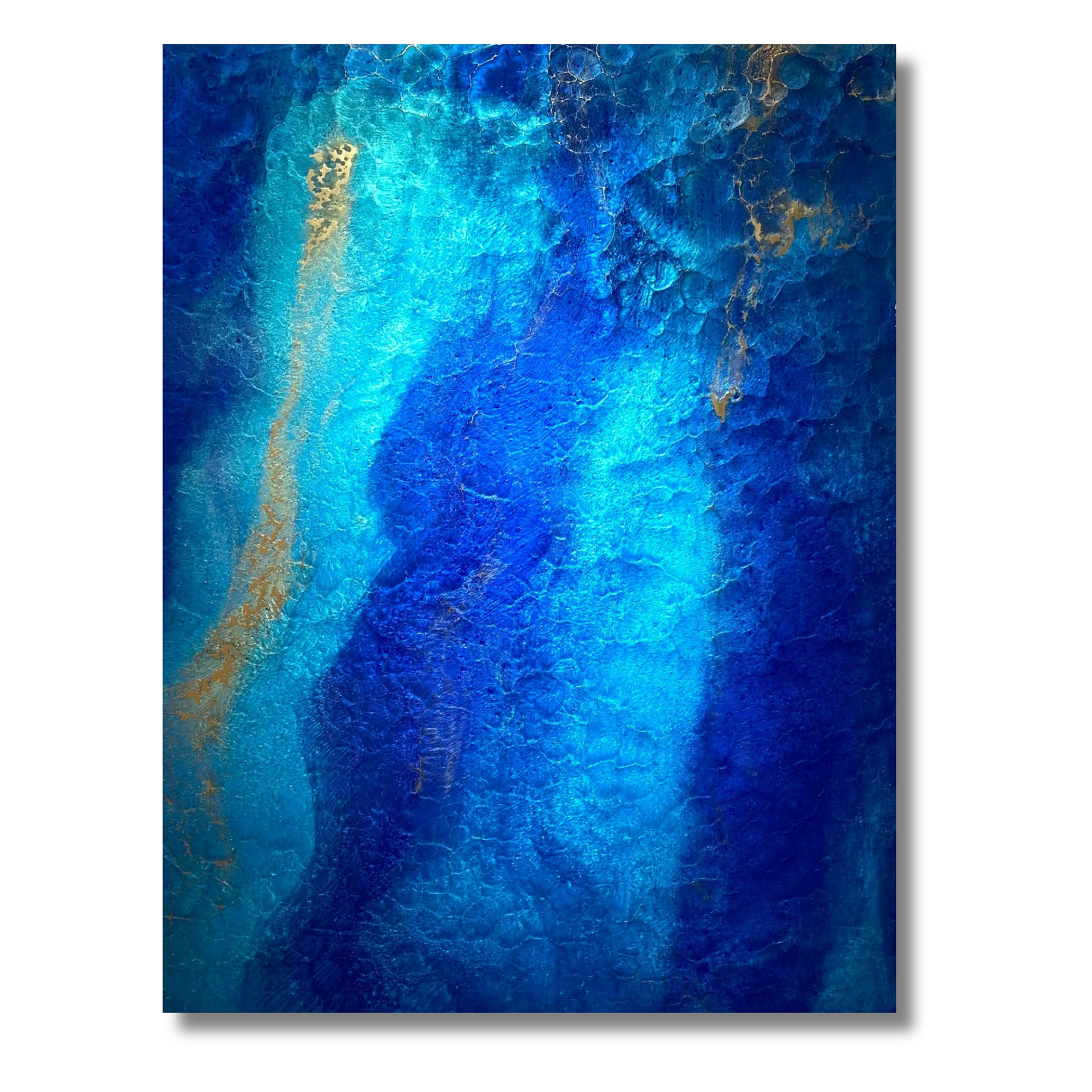 Blue Abstract Resin Painting