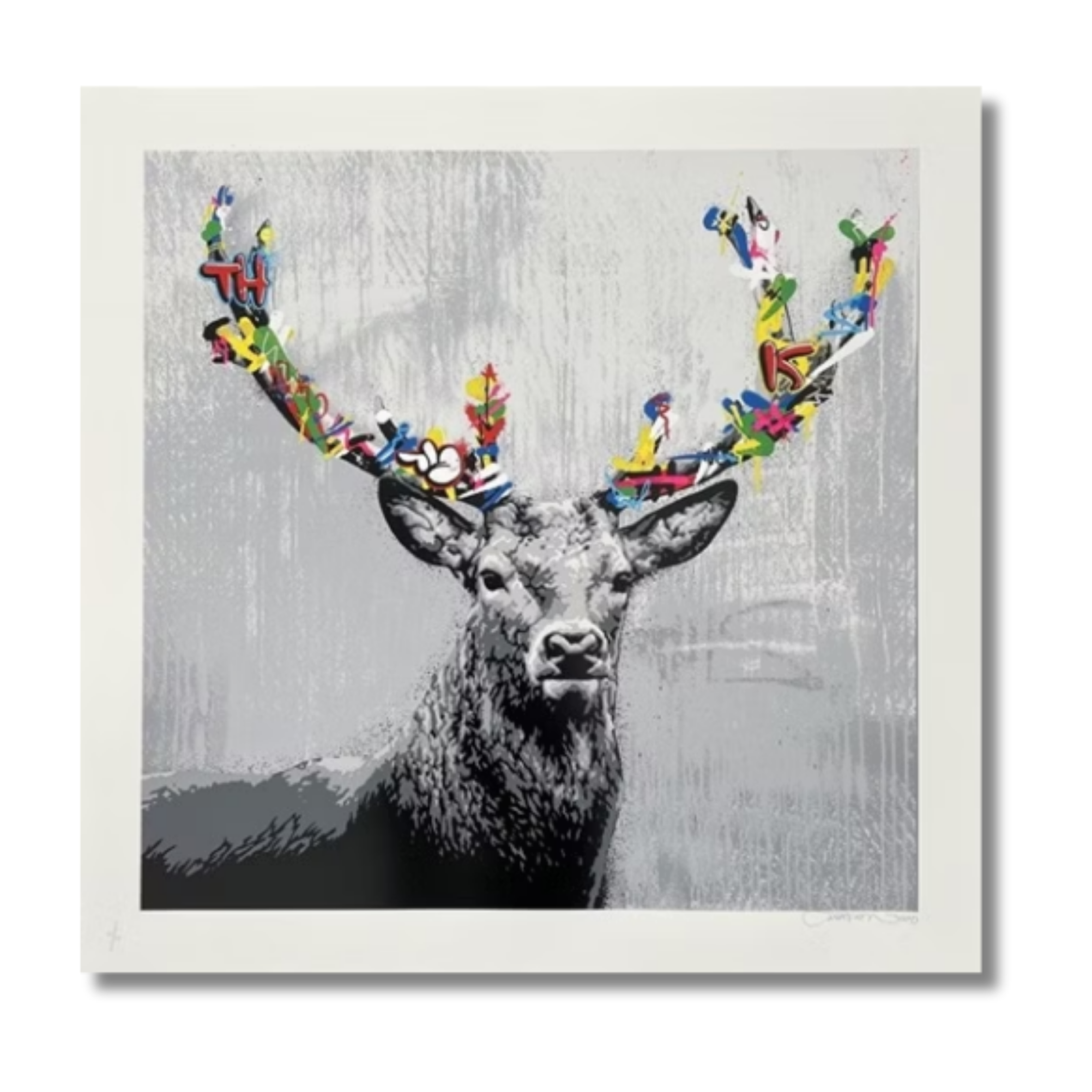 Stag with Graffiti Antlers