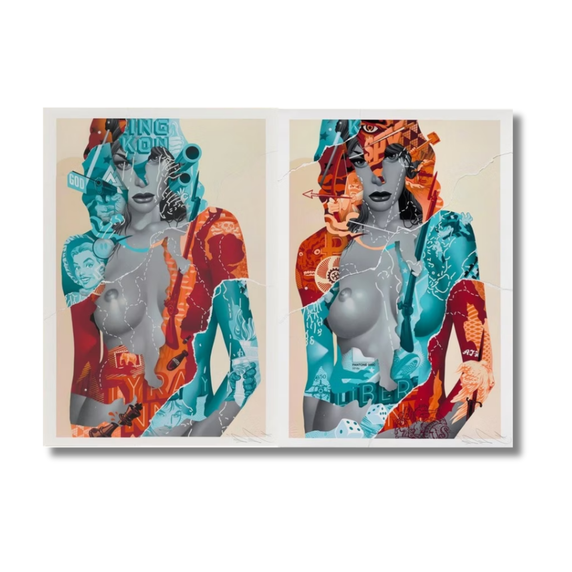 One Man's Liberty Another Man's Tyranny (Diptych Set)  Tristan Eaton  Giclee on Moad Entrada 290gsm Cotton Rag Paper and Printed with Epson Ultrachrome