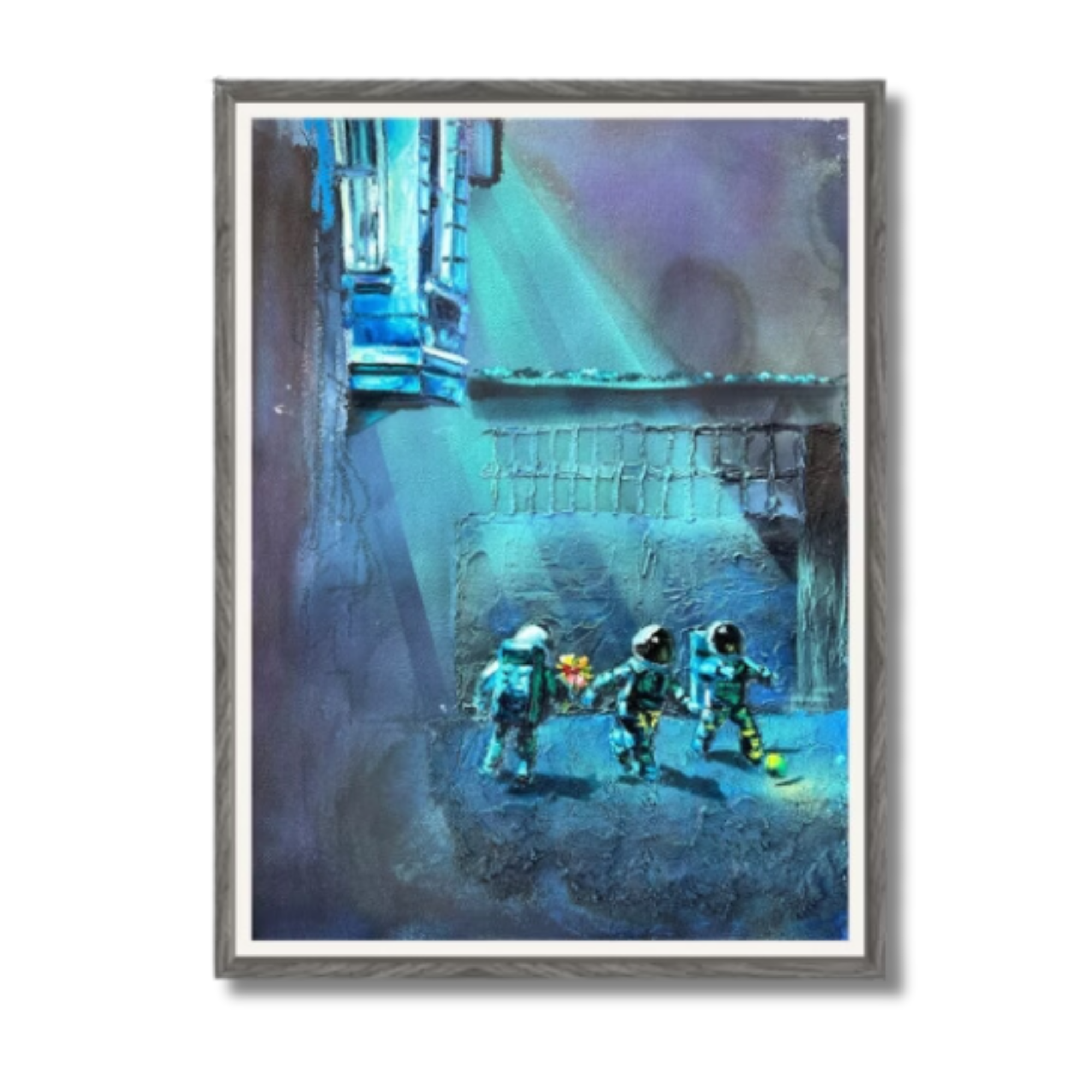 "Home Game"  JonLouis Gonzalez   Watercolor and Oil on Arches Paper  22.5"" x 30" x 2" inches