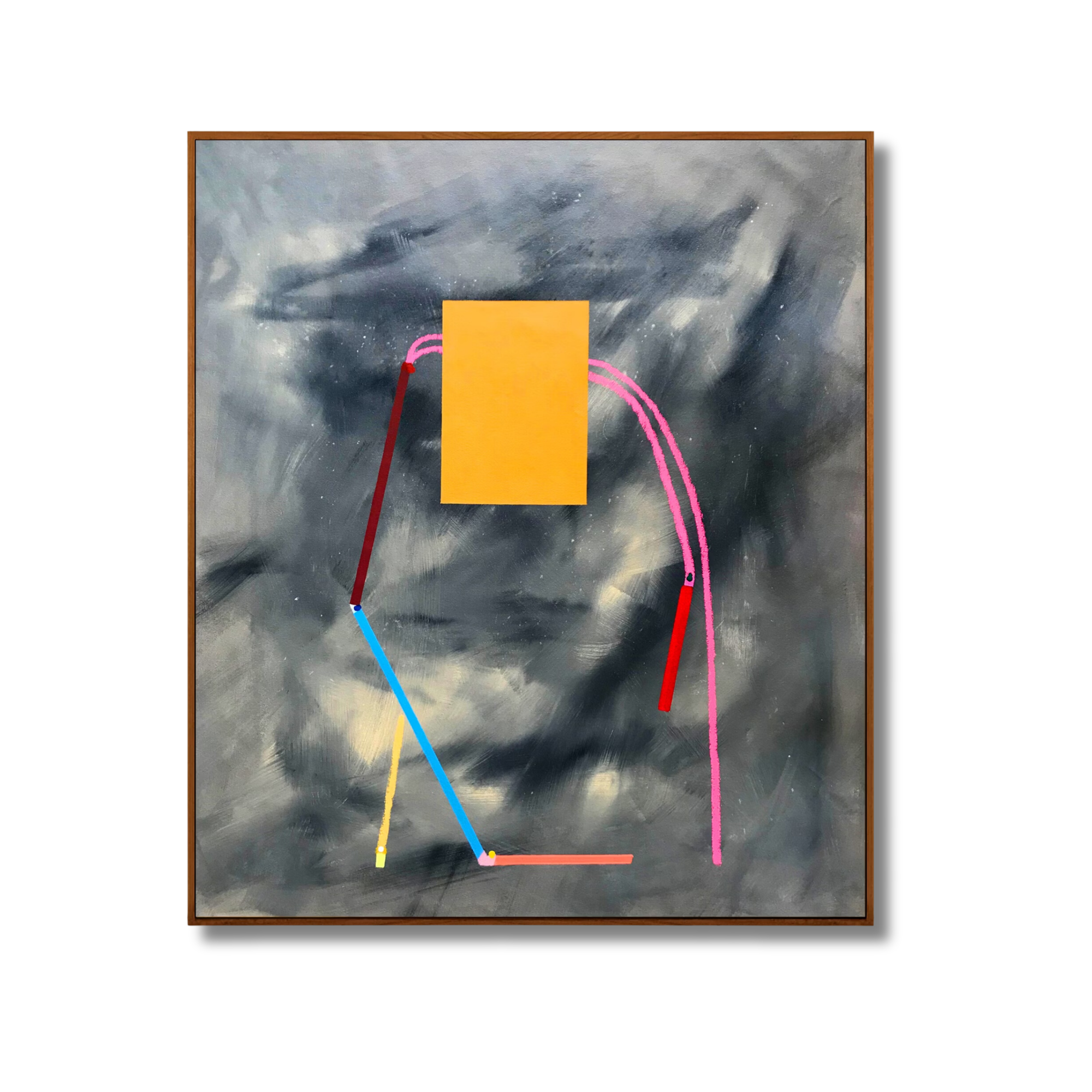 VYING  Jonathan Ryan Harvey  Mixed Media on Canvas  29 x 34 inches  2019