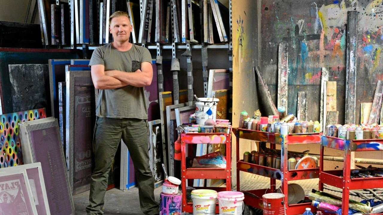 Shane Bowden in studio