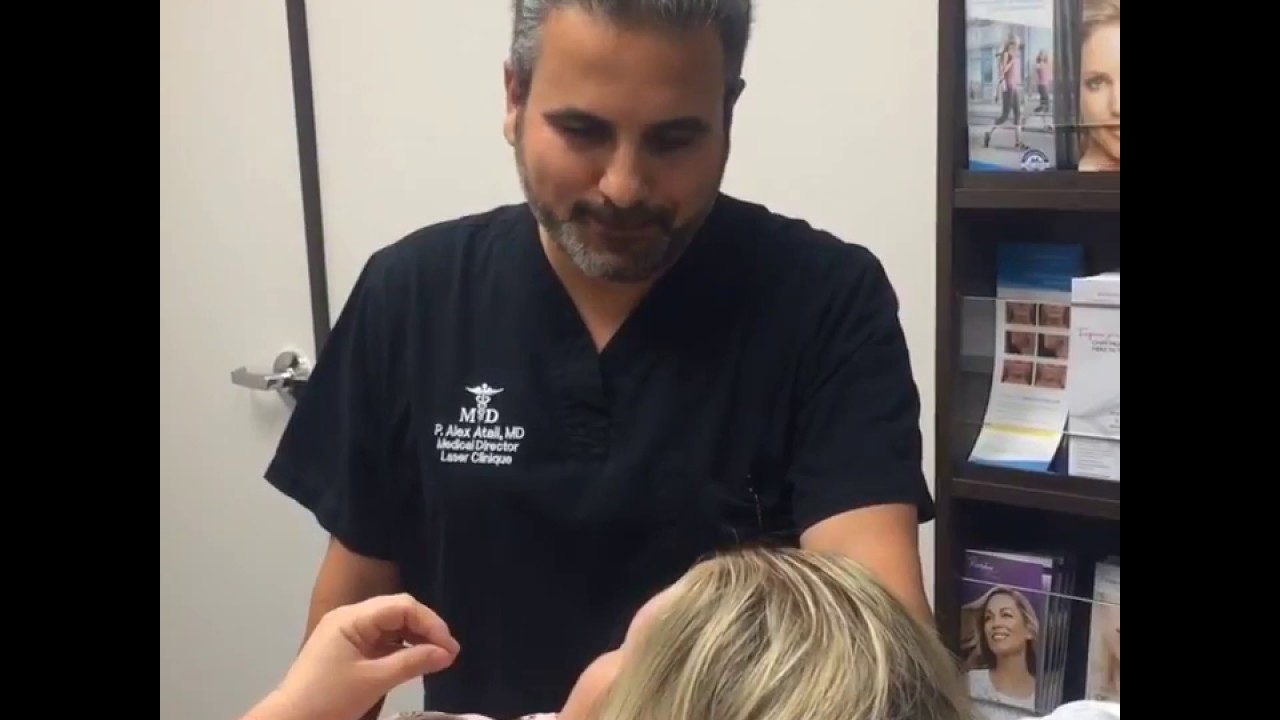 Video of Dr. Ataii working with patient.