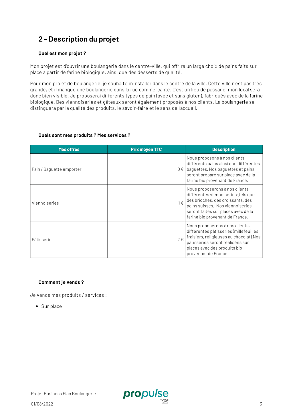 Description du projet