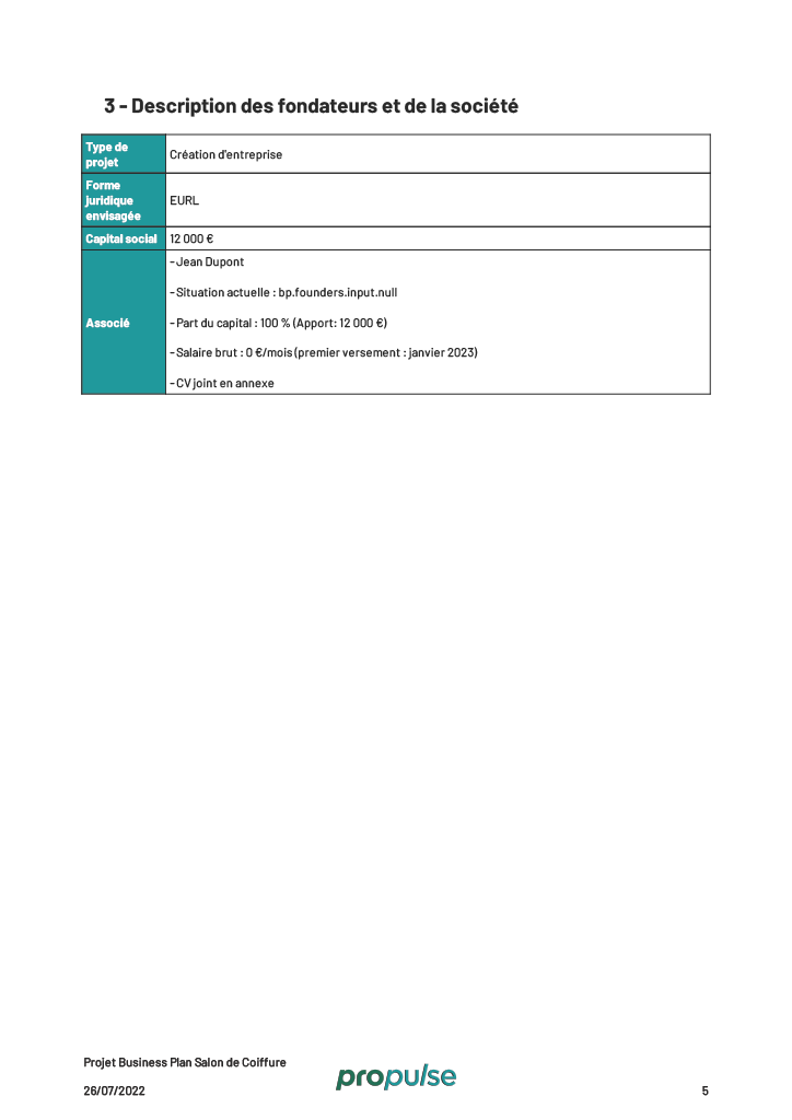 Business Plan Salon de coiffure en ligne & gratuit