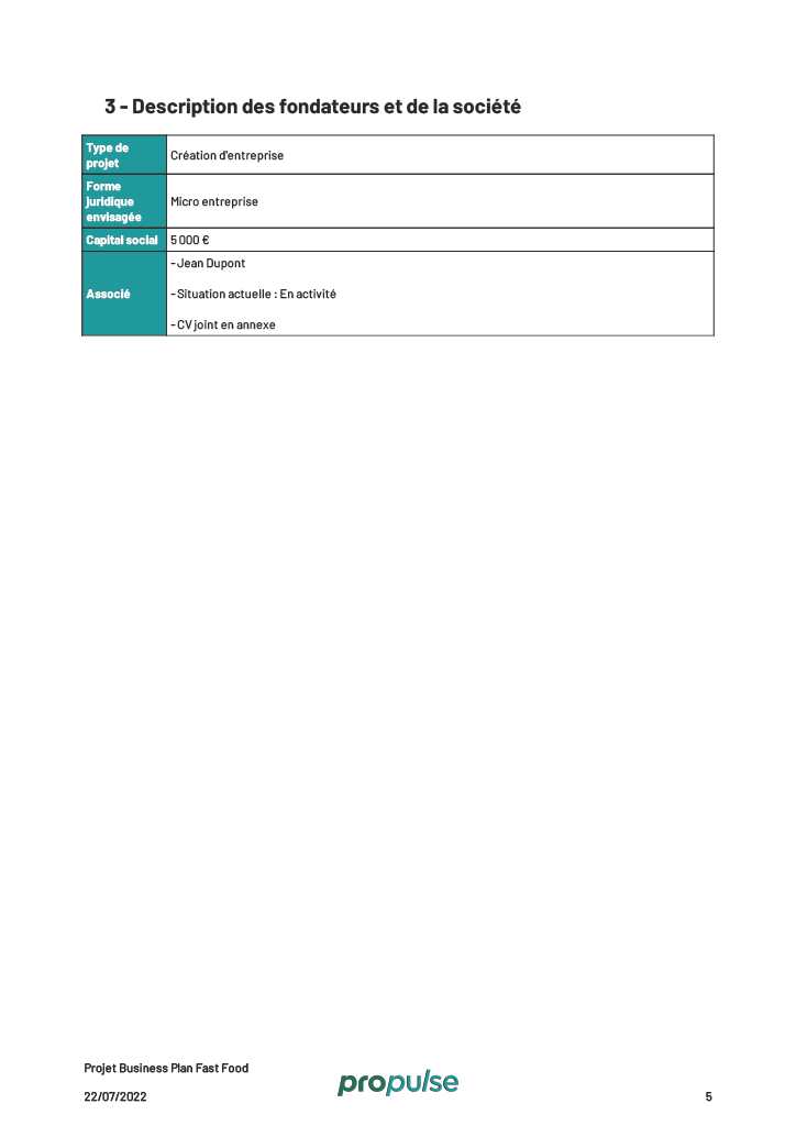 example business plan restauration rapide pdf Statut juridique business plan fast-food