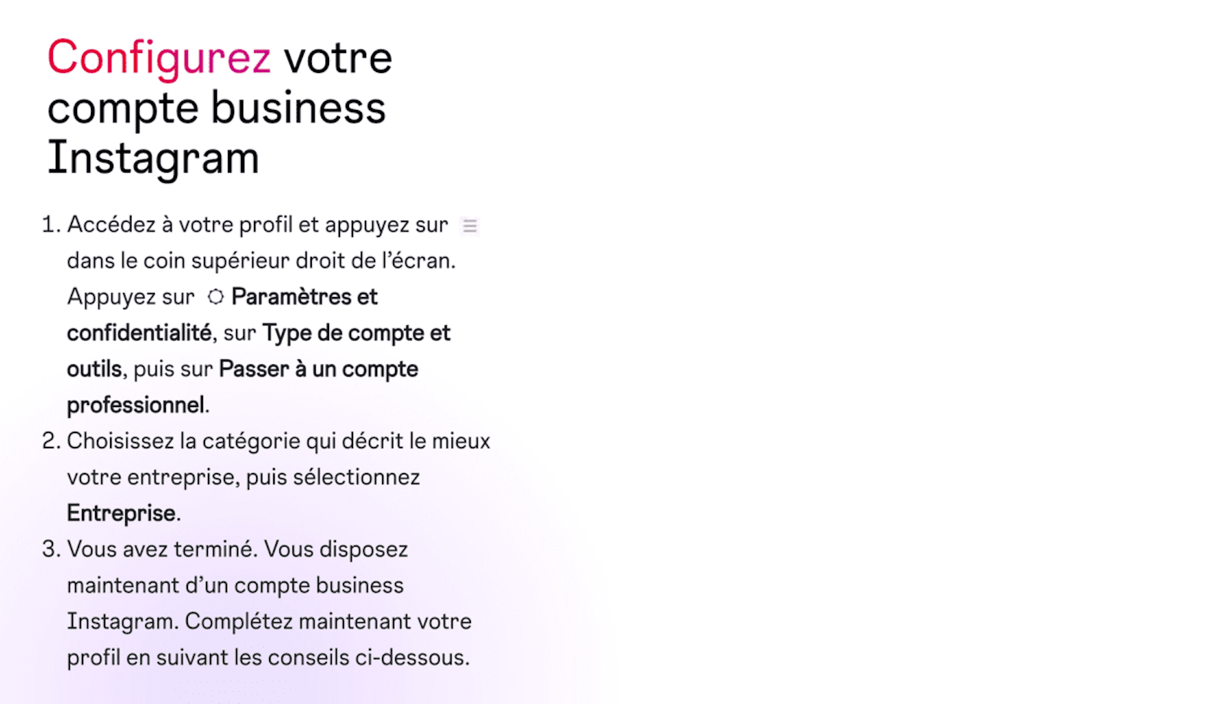 Créer un compte Instagram for Business Créer un compte Instagram for Business