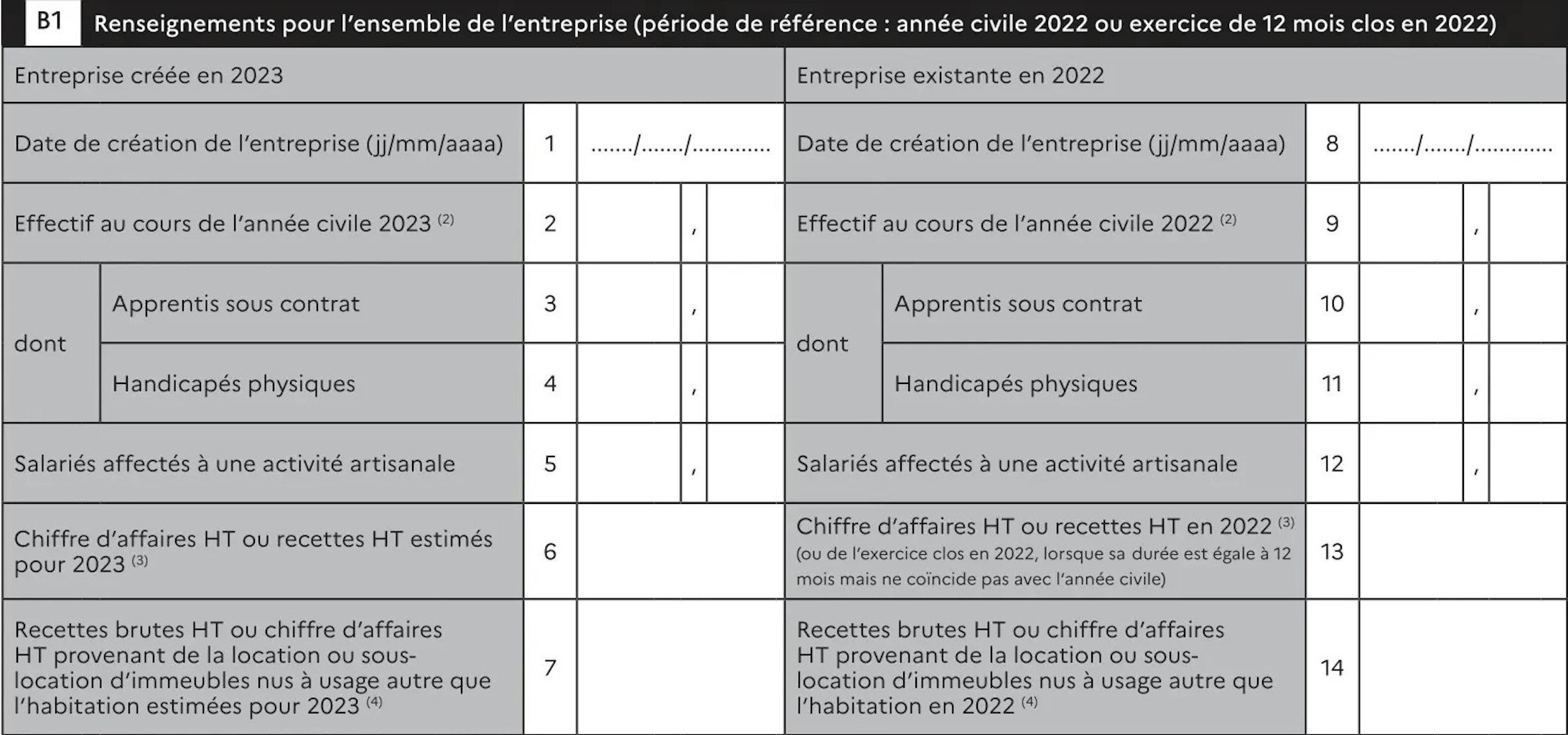 Formulaire CFE 1447-C-SD partie B1