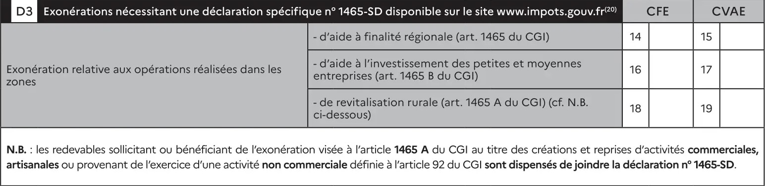 Formulaire CFE 1447-C-SD partie D3