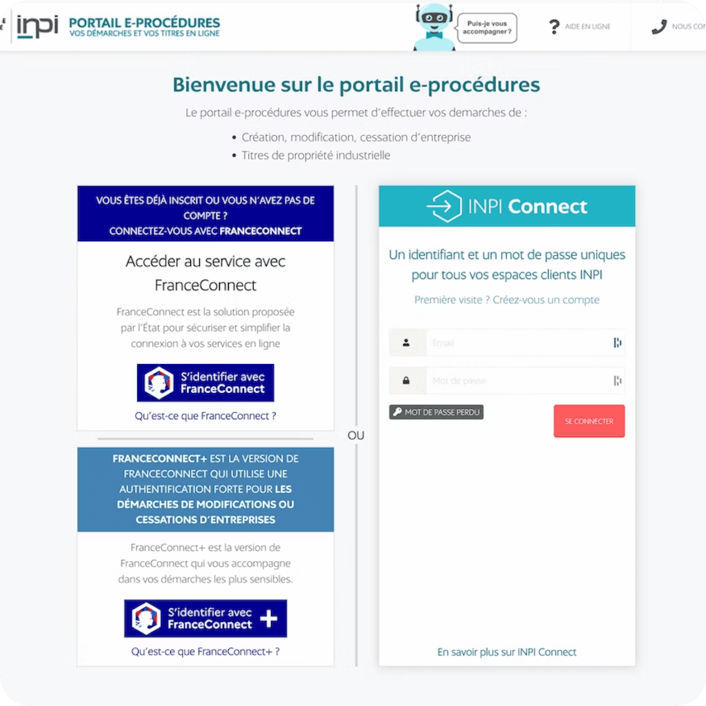 Portail Guichet unique INPI