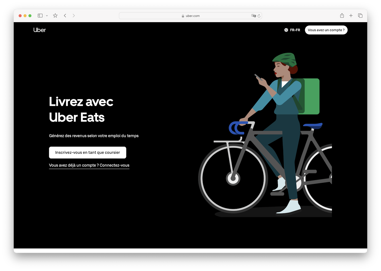 Inscription Uber Eats