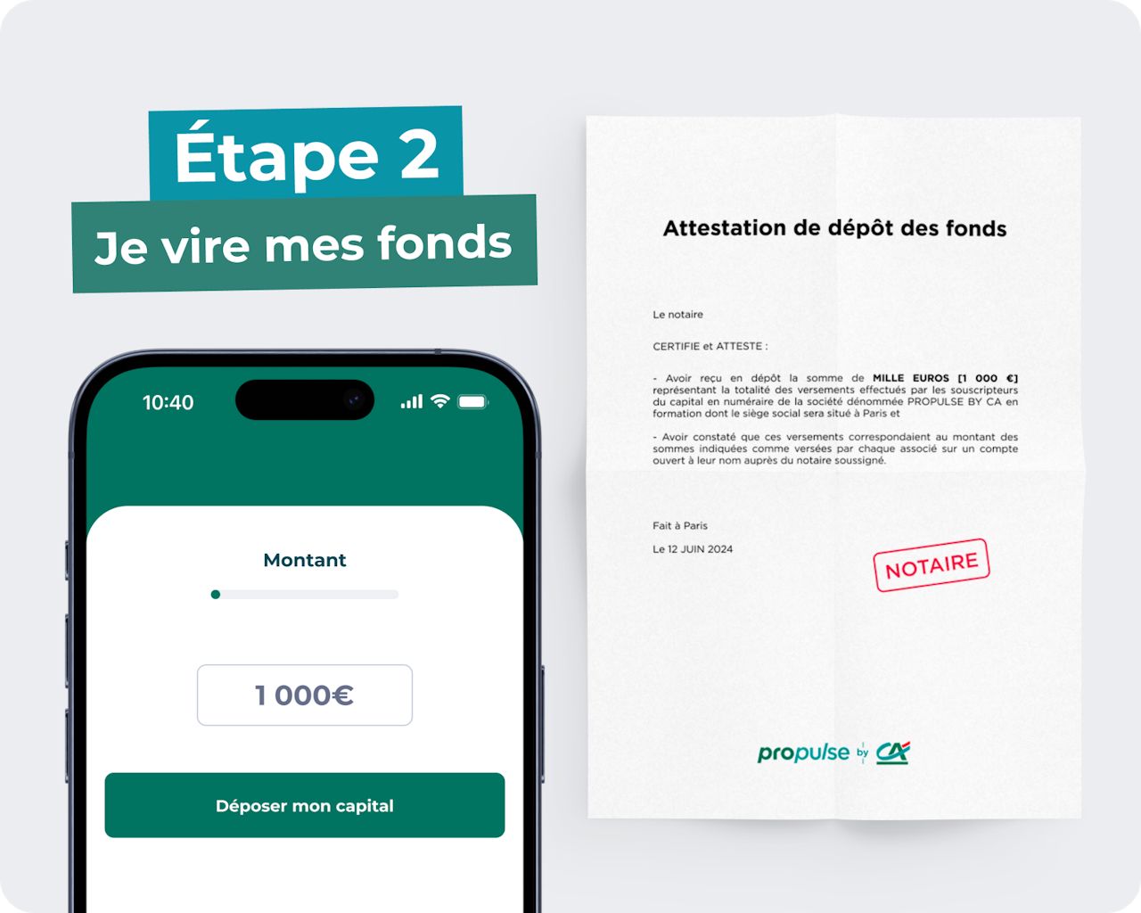 Déposez votre capital social Déposez votre capital social