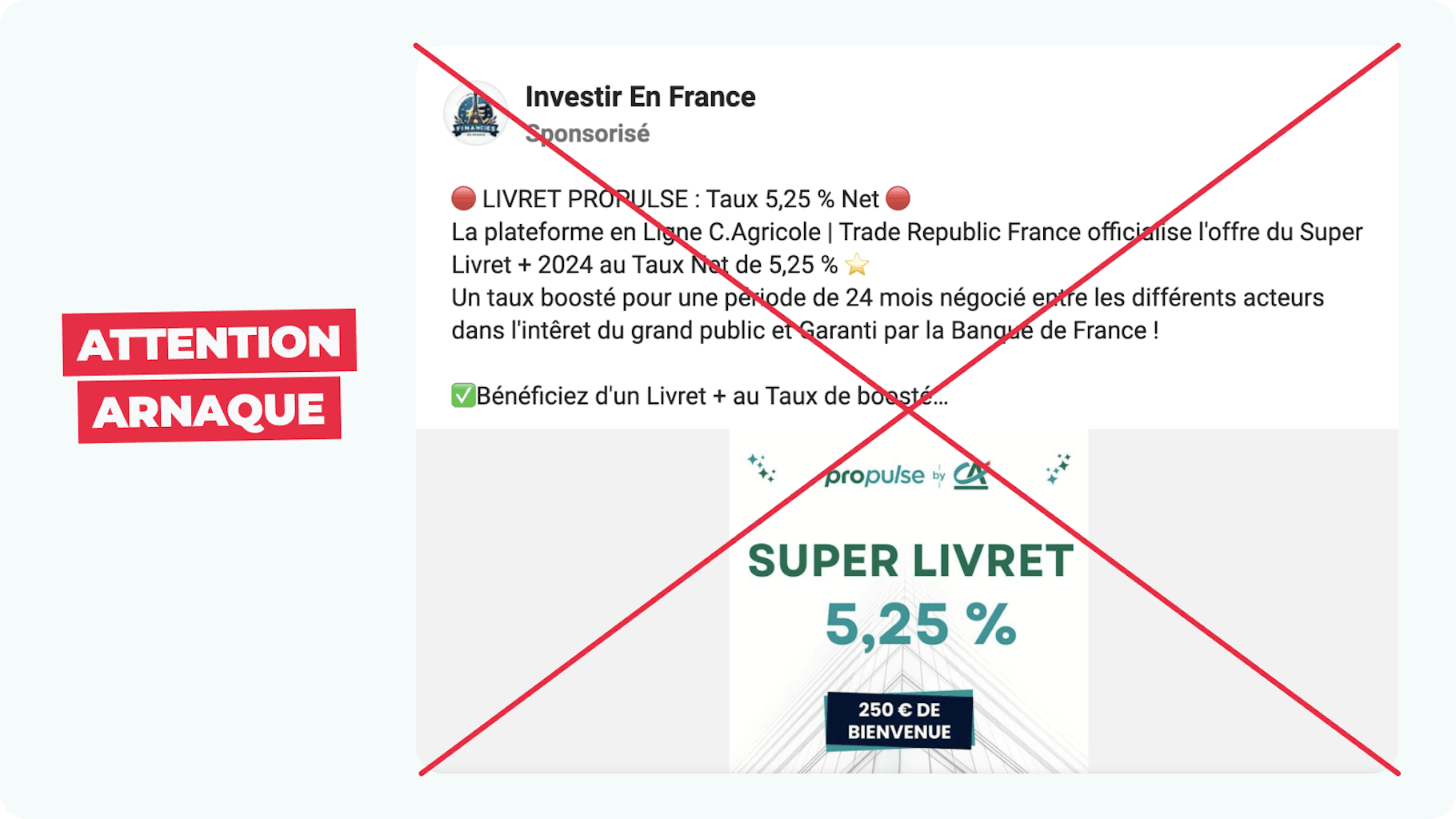 Exemple arnaque faux livret Propulse