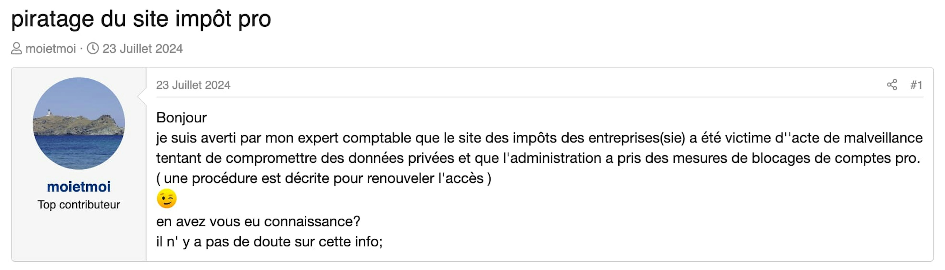 Forum question piratage impôts pros Forum question piratage impôts pros