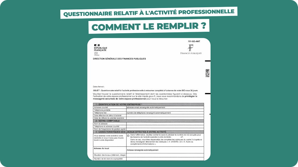 Comment remplir le questionnaire relatif à l'activité professionnelle