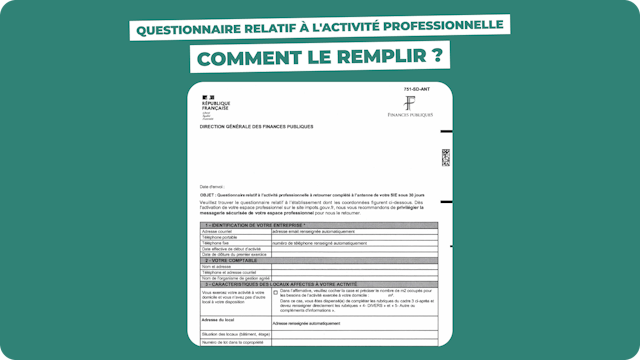 Remplir le questionnaire relatif à l'activité professionnelle
