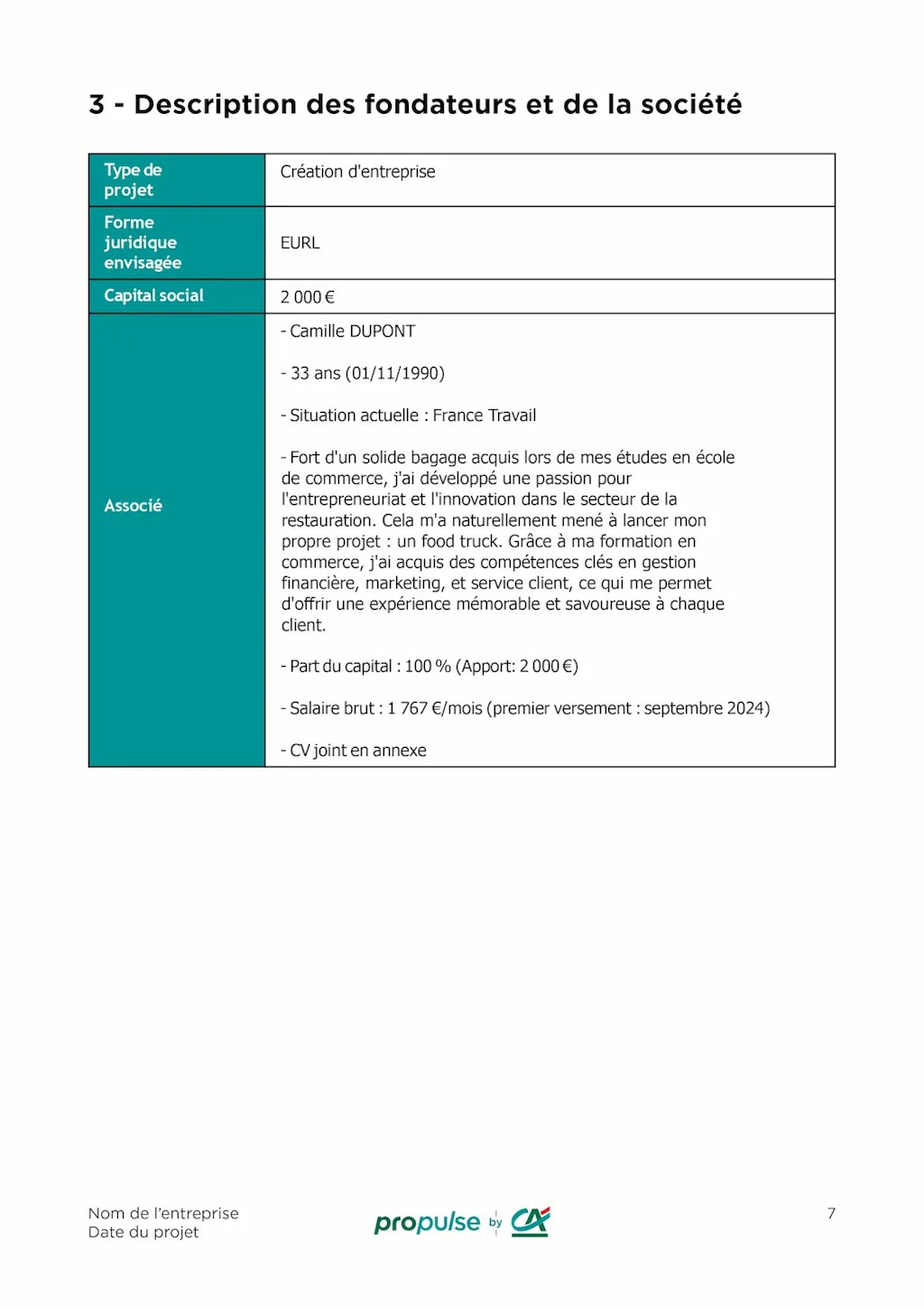 Business Plan page 7