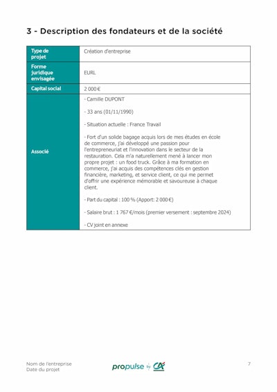 Business Plan page 7