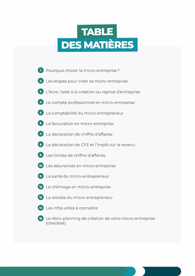 Aperçu Guide micro-entreprise page 2
