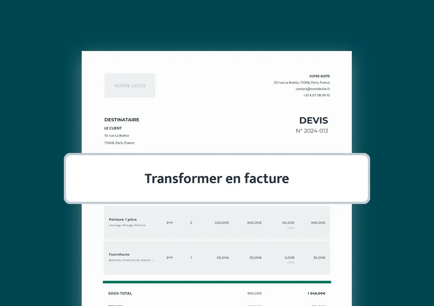 Devis et facture Propulse by CA